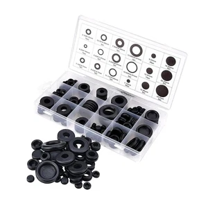 Rubber Grommets Blanking open closed blind Grommets assorted sizes 125pc UK - Picture 1 of 10