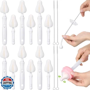 Willinglong 22 Pcs Sponge Bottle Nipple Brushes Set Including 12 Pcs Bottle S - Picture 1 of 5