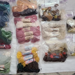 60+ Lot Of Wool Yarn for Needlework Multicolor Mixed Brands Some Open & New - Picture 1 of 15