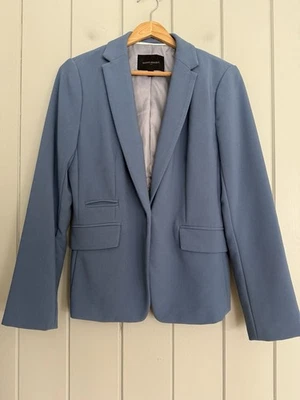 Blazer Banana Republic 8 bolsillos con solapa azul hechizado con un botón forrado para carrera Foto 1 de 4