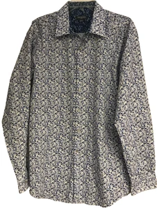 Van Heusen Men's Flex Slim Fit Long Sleeve Shirt Blue XL 17 34/35 Collar Stretch - Picture 1 of 13