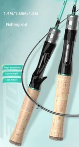 Caña de pescar carbono ultraligera caña giratoria/fundición acción rápida alta sensibilidad - Imagen 1 de 37