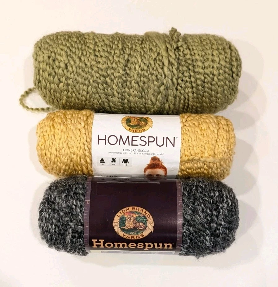 Lion BRAND Homespun 399 Apple Green Yarn Inv198