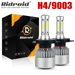 3-sides H4 9003 Super White 18000LM Kit LED Headlight Bulbs High Low Beam 6500K - Picture 1 of 16