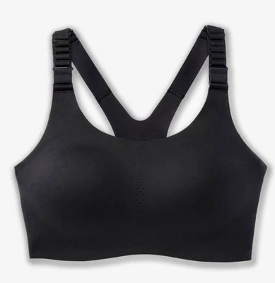 NWT Brooks "Holds Me In" Racerback Run 2.0 Sports Bra Black Women's Size 34 B - Image 1 of 4