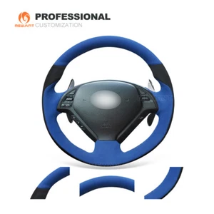 MEWANT Suede Steering Wheel Cover for Infiniti G25 G35 G37 QX50 EX EX35 EX37 - Picture 1 of 8