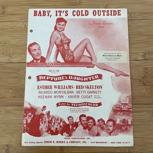 Vintage Sheet Music - Baby It's Cold Outside - 1949 Film 'Neptune's Daughter' - Picture 1 of 8