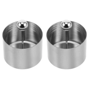 2 Stampi Rotondi in Acciaio Inox con Pulsante, Utensili Cucina Multifunzionali - Foto 1 di 12