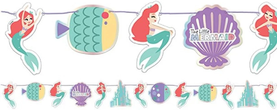 Ariel Under The Sea Party Garland Bunting Kit Birthday Party 2m - Image 1 of 1