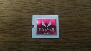 1 pcs Genuine AMD Radeon Vega Graphic Red Badge Sticker 2cm X 1.5cm Canada Ship - Picture 1 of 1