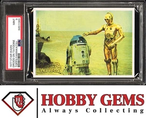 C-3PO R2-D2 PSA 9 1977 Star Wars Topps Yamakatsu Large Droids on Tatooine C1 - Picture 1 of 2