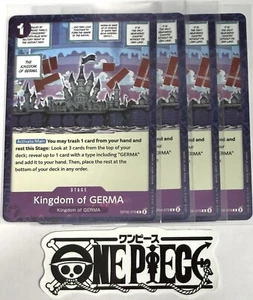 4x One Piece OP06-079 C Kingdom of GERMA - Lámina de bandera - Inglés - Juego - Como nuevo - Imagen 1 de 1