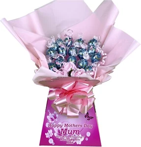 CARAMELO SALADO LINDOR EDICIÓN LIMITADA DÍA DE LA MADRE CHOCOLATE RAMO CESTA - Imagen 1 de 9