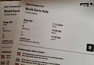 2 Tickets für die Wolrd Darts Gala in Köln am 7.12 - Bild 1 von 1