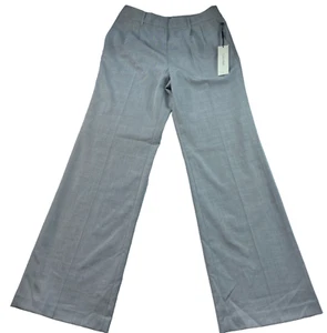 Calvin Klein Dress Pants Womens Size 6 Gray Wide Leg Pleaded Pockets New - Picture 1 of 7