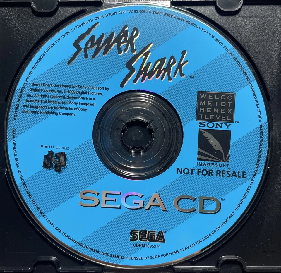 Sewer Shark (Sega CD, 1992) Disc Only Tested - Image 1 of 2