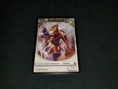 MTG 1x Born of the Gods League Promo LP Spanish Soldier Token - see description - Image 1 of 2
