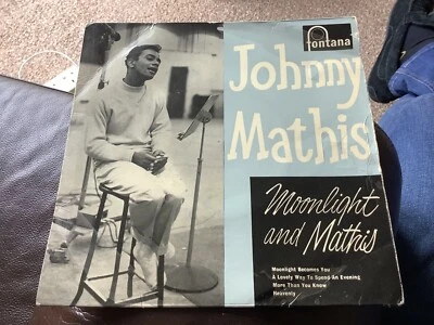 JOHNNY MATHIS - MOONLIGHT & MATHIS - UK PHILIPS EP 1959 - Image 1 of 4