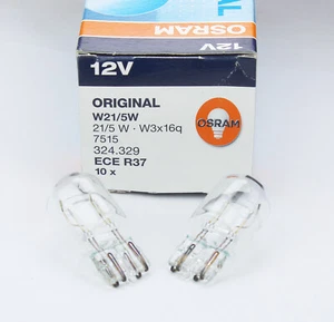 2pcs osram 7515 12V W21/5W ECE R37 Instrument lamp side car lamp  width lamp - Picture 1 of 3