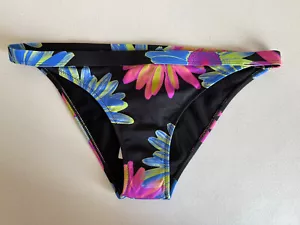 Quicksilver Damen Bikinihose schwarz Blumenmuster Stretch Gr. S - Bild 1 von 9
