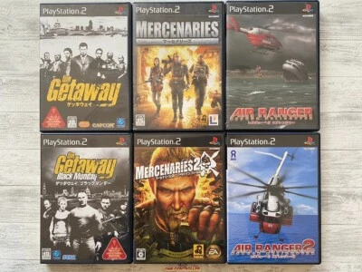 SONY PS2 The Getaway & Mercenaries 1 2 & Rescue helicopter Air Ranger 1 2 set - Image 1 of 4