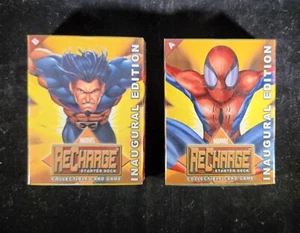 Marvel Recharge Inaugural Edition CCG - Set of 2 Starter Decks A & B - Picture 1 of 2