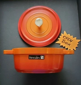 PA9000-20L HERCULES Round Orange Casserole Dutch Oven ROUND DUTCH OVEN PAN ORANG - Picture 1 of 9