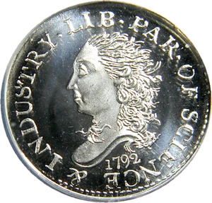 2015 Half Disme Pattern Token Modern Restrike Anacs PR69DCAM (26-17) - Imagen 1 de 4