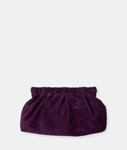 Theory - Purple Pleated Goat Leather Clutch - Picture 1 of 3