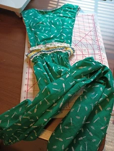Girls Size 7 Green Gardens Romper - Picture 1 of 5