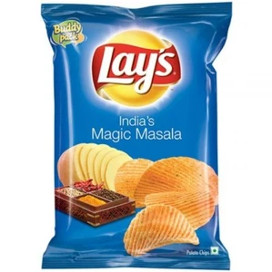 Paquete de 50 gramos de papas fritas Lays Lay's India's Magic Masala 1,7 oz obleas bocadillos - Imagen 1 de 5