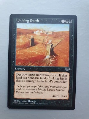 Choking Sands, MTG Mirage (1996) Common Black Sorcery NM - Image 1 of 2