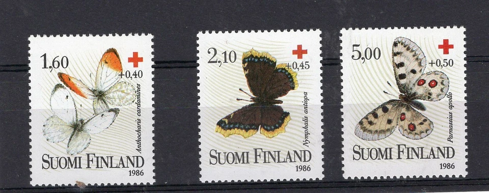 BUTTERFLIES - FINLAND, YV # 957/9, MNH, VF - Image 1 of 1