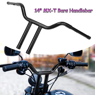 14'' MX-T Bar Handlebar Black For Harley Sportster Iron 883 1200 48 72 Roadster Foto 1 de 4