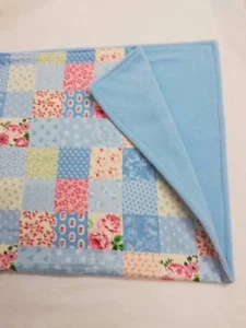 Manta para bebé, regalo de ducha, cochecito, cochecito, cesta Moses, asiento de coche, rosa azul - Imagen 1 de 11
