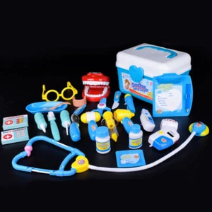 Juego de 25 piezas de juego médico juguete enfermera caja de transporte para niños juego de rol kit de fingir estuche - Imagen 1 de 13