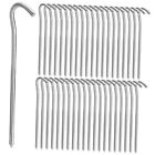 40 Pack Tent Pegs, 7 Inch Aluminium Tent Stakes Pegs With Hook, Garden Edging