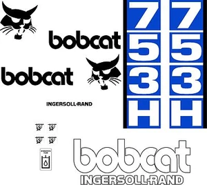 753H Kit decalcomanie di ricambio decalcomanie / set adesivi skid loader steer adatto a bobcat - Foto 1 di 1