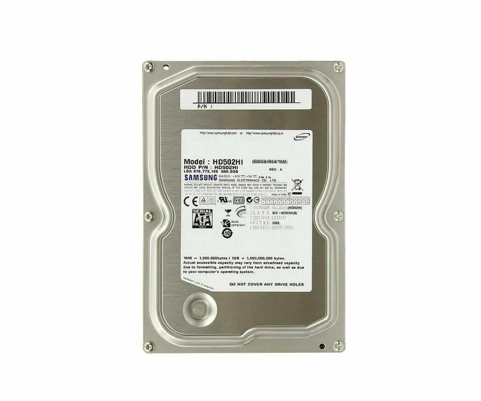 HD502HI Samsung EcoGreen F2 500GB,Internal,5400 RPM SATA 3.5" Desktop HDD - Image 1 of 1