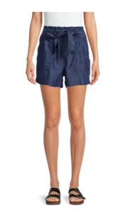 szTime and Tru Womens Ladies Blue High Rise Elastic Waist Tencel Shorts Sz XXL - Picture 1 of 5
