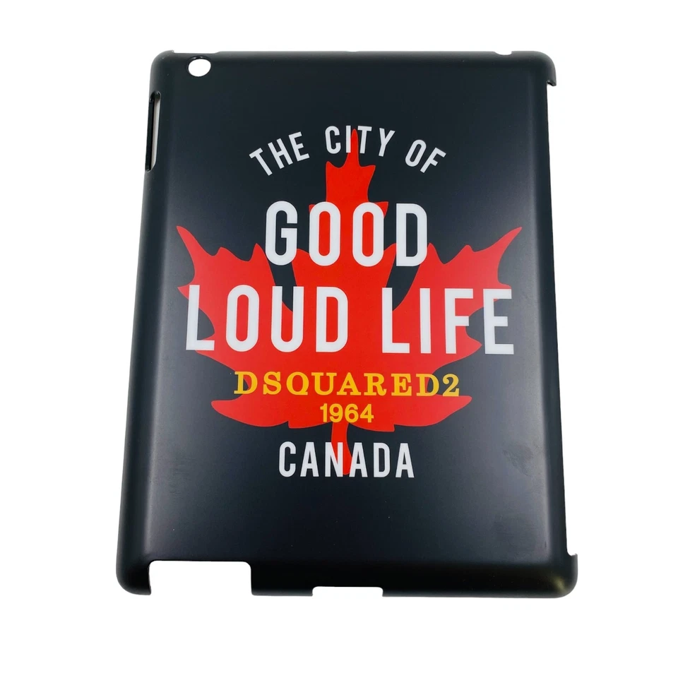Dsquared2 Canada Black Hard Case Cover For Apple iPad 2 18 cm x 24 cm - Image 1 of 4
