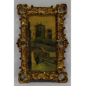 Um 1950 Altes Aquarell Gemälde Venedig Landschaft signiert 42x28cm - Bild 1 von 11
