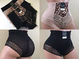 2/4/6 High Waisted Briefs Tummy Control Girdles Lace Shaper Panties 69080 S-2XL - Picture 1 of 11