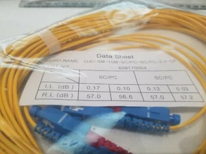 Cable de fibra óptica dúplex de modo único SC/PC - SC/PC 2,0 mm 15 metros de longitud - Imagen 1 de 3