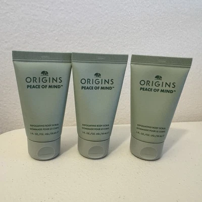 3 x Origins Peace Of Mind Exfoliating Body Scrub 1 fl.oz. 30 ml. Travel Size - Image 1 of 2