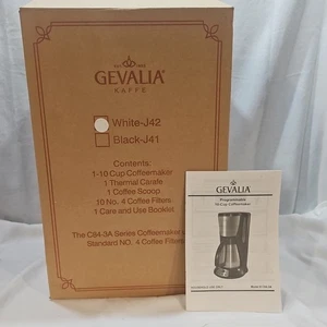 Gevalia Kaffe 10 Cup Coffee Maker C84-3A White - Picture 1 of 3
