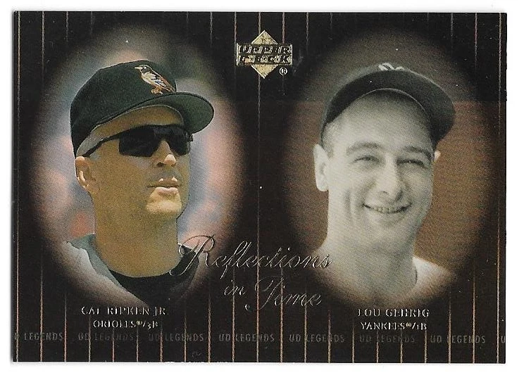 CAL RIPKEN JR LOU GEHRIG 2000 UPPER DECK REFLECTIONS IN TIME R8 ORIOLES YANKEES — 第 1/1 张图片