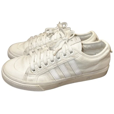 Adidas Nizza White Men's Low Top Sneakers Skateboarding Trainers Shoes Size 7.5 - Image 1 of 4