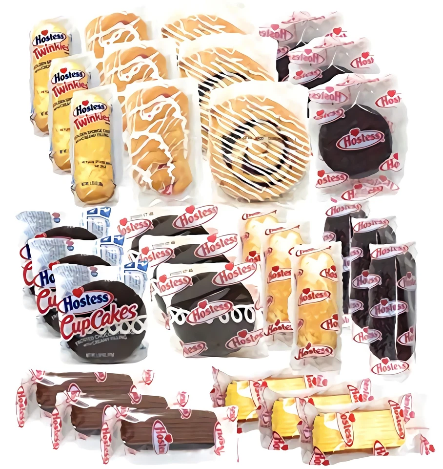 Hostess Variety Pack | Cupcakes Cinnamon Rolls Danish Ding Dongs Twinkies Z