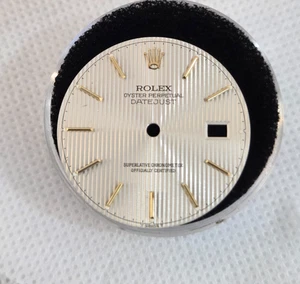 Original Rolex Datejust Silver Tapestry Dial, Yellow Gold Sticks 36mm (9) - Bild 1 von 2